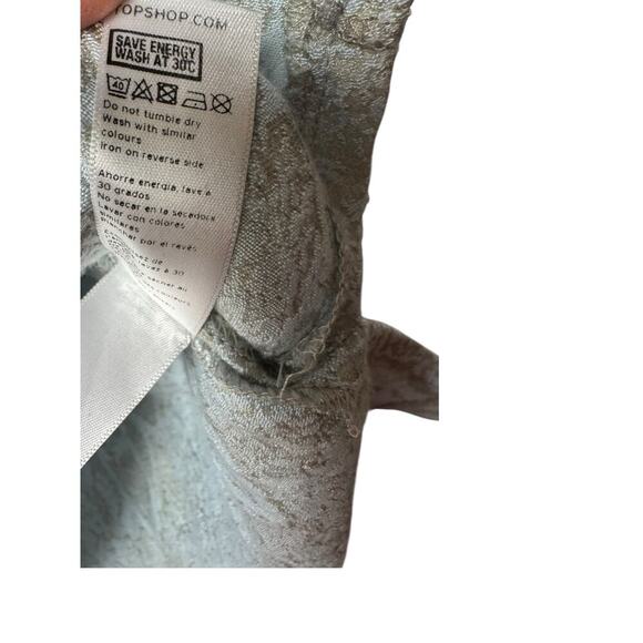 Topshop Textured Snake Print Metallic Top – US 6 (UK 10, EU 38) - Picture 3 of 5